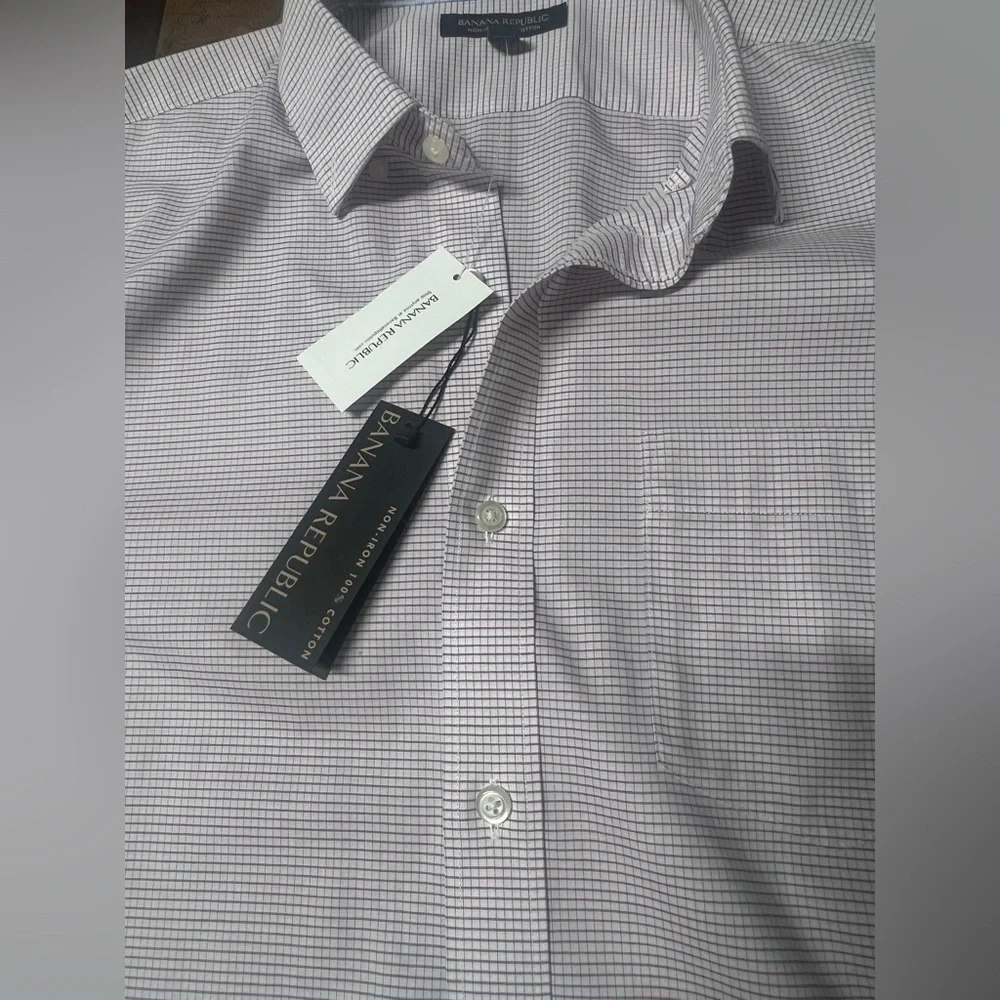 Banana Republic Men's Light Purple Dress Shirt